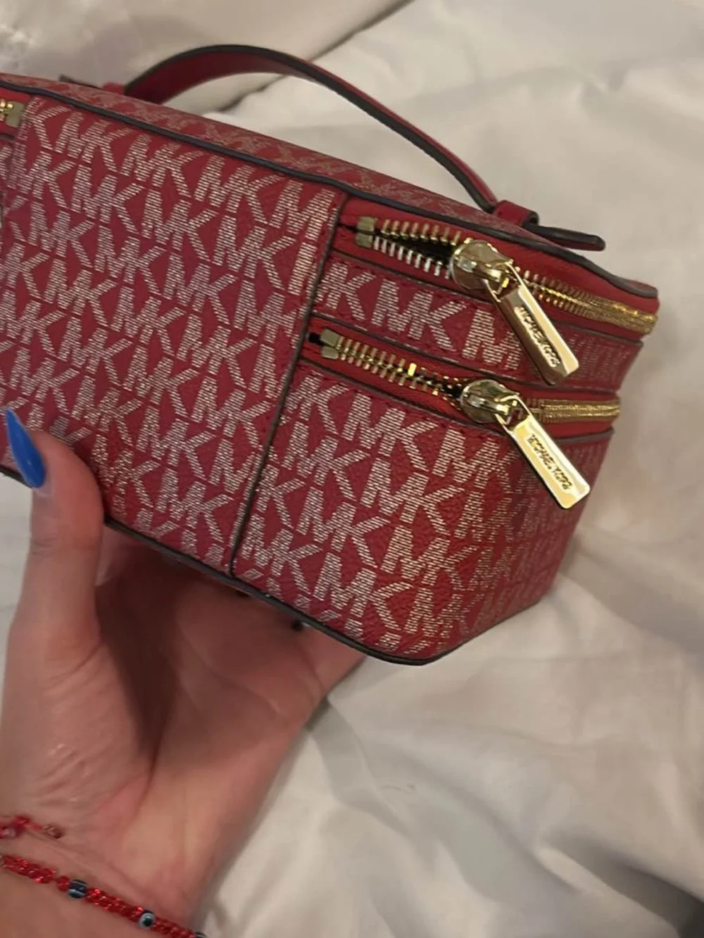 Michael Kors Cosmetic Pouch with Gold Hardware